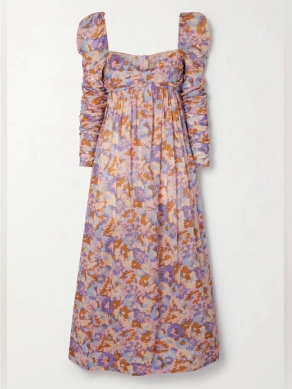 Zimmermann Floral Maxi Dress in Pink, Lavender & Mustard